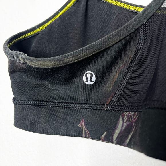 Lululemon Flow Y Sports Bra IV Midnight Iris Multi Black 6 - Picture 9 of 9